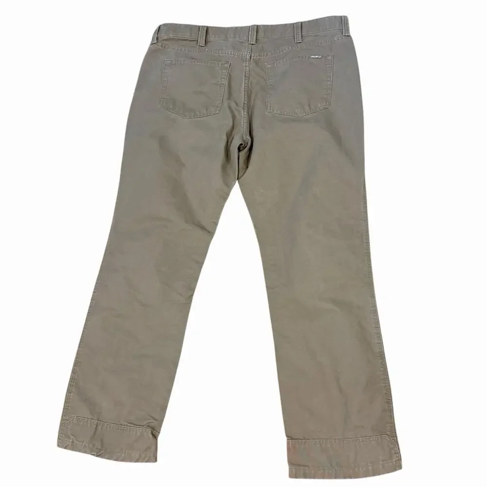 Eddie Bauer Specially Dyed Canvas Five Pocket Pant Brown 38x30 [Measures 40x30]